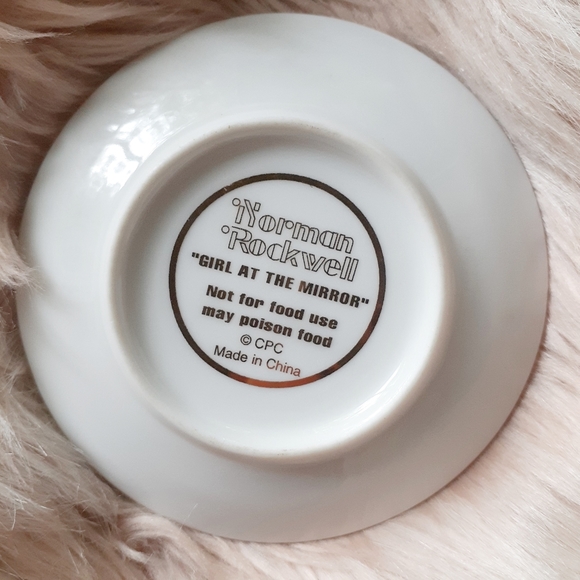 VTG Normal Rockwell Girl At the Mirror Mini Plate - Picture 4 of 8